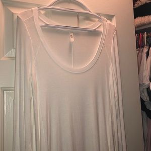 NWOT Free People White Tunic Tee